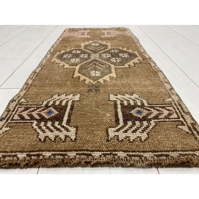 Turkish 1960s Geometric Turkish Handknotted Carpet For Sale - Image 3 of 5