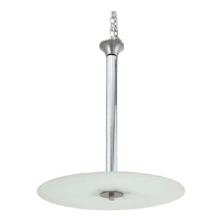 Space Age Aluminum and Glass Saucer Chandelier For Sale