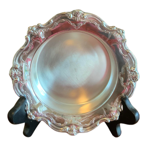 Vintage Gorham Silver Shallow Dish for Dog Bowl, Catchall, Wine Coaster & Vanity for Palm Beach Regency or Grandmillennial Style - See My Pics!