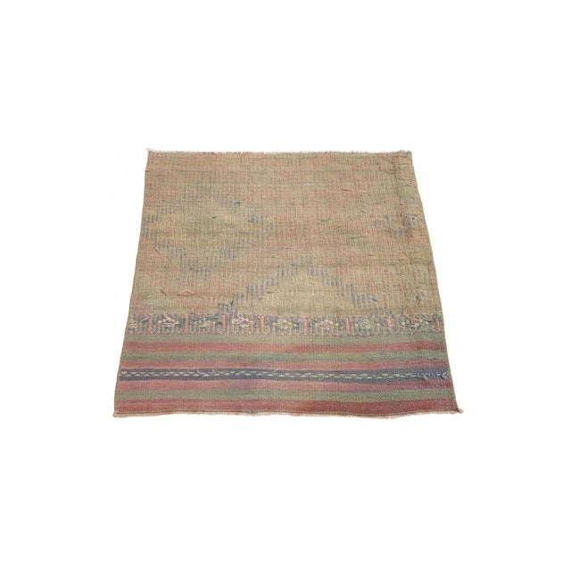 Handwoven Vintage decorative mini wool rug fragment. Approximatelly 45-55 years old. In very good condition. Rare find,...