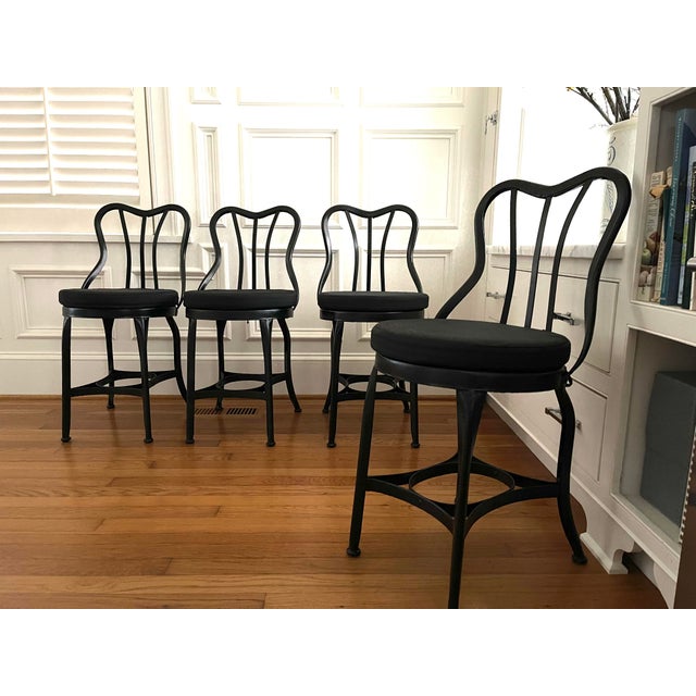 Early 1900s Bistro Chairs - Set of 4 Attributed to Toledo Metal Furniture Co. For Sale - Image 12 of 12