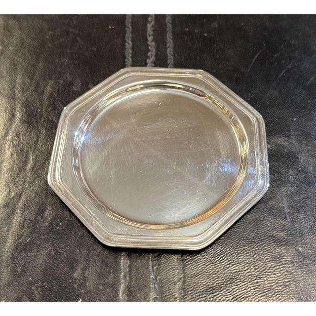 Silver-Plated Metal Bottle Coaster with Villars Pattern from Christofle For Sale - Image 4 of 4