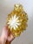 1950s Barovier & Toso Murano Yellow Spots Gold Flecks Italian Art Glass Flower Form Bowl For Sale - Image 11 of 16