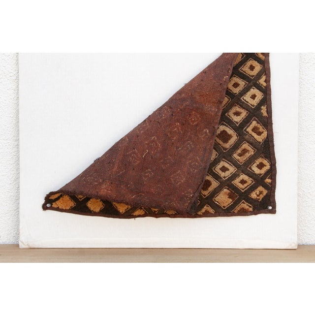 Pine Cone African Kuba Cloth Panel For Sale In Los Angeles - Image 6 of 7