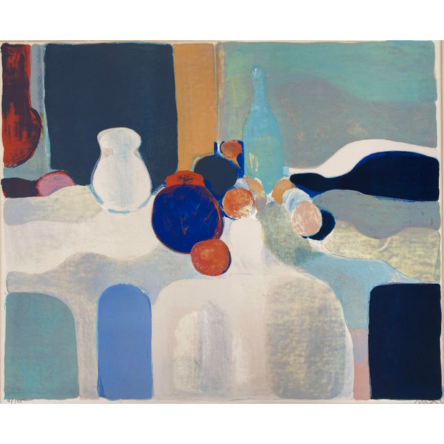 Roger Muhl (1929-2008) France A large modernist Still Life lithograph with great colors. Signed lower right, numbered...