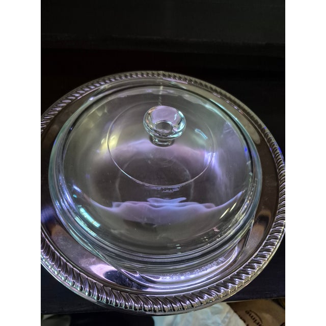 Metal Vintage Fb Rogers Silver Co. #1158 Footed Casserole Dish For Sale - Image 7 of 9