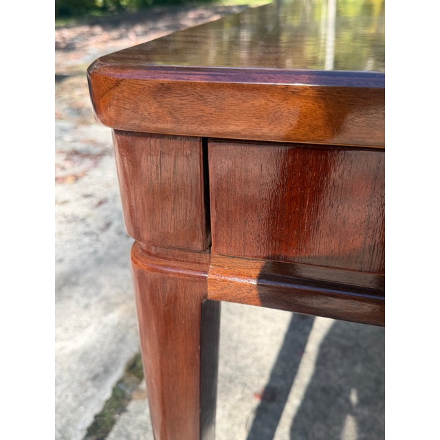 Chestnut 1940s Directorie Style Mahogany Writing Desk by CMC Sloane Master Desk For Sale - Image 8 of 8