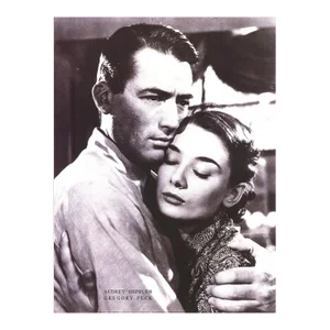 Artist Unknown 'Audrey Hepburn and Gregory Peck' Photography Black & White USA Offset Lithograph