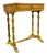 Wooden Worktable with Turned Legs and Drawer For Sale