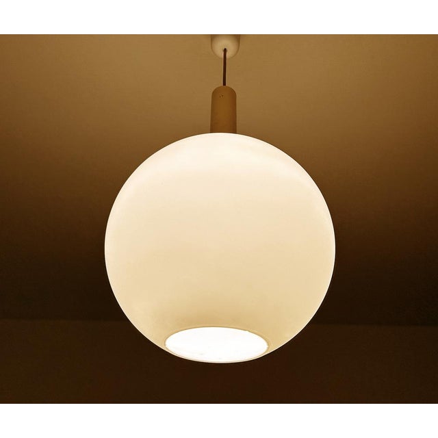 Large Vintage Glass Pendant Light from Doria, 1950s For Sale - Image 4 of 13