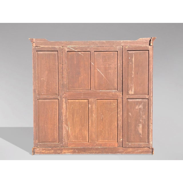 19th Century French Louis Philippe Walnut 4-Door Bookcase, 1880s For Sale - Image 4 of 14