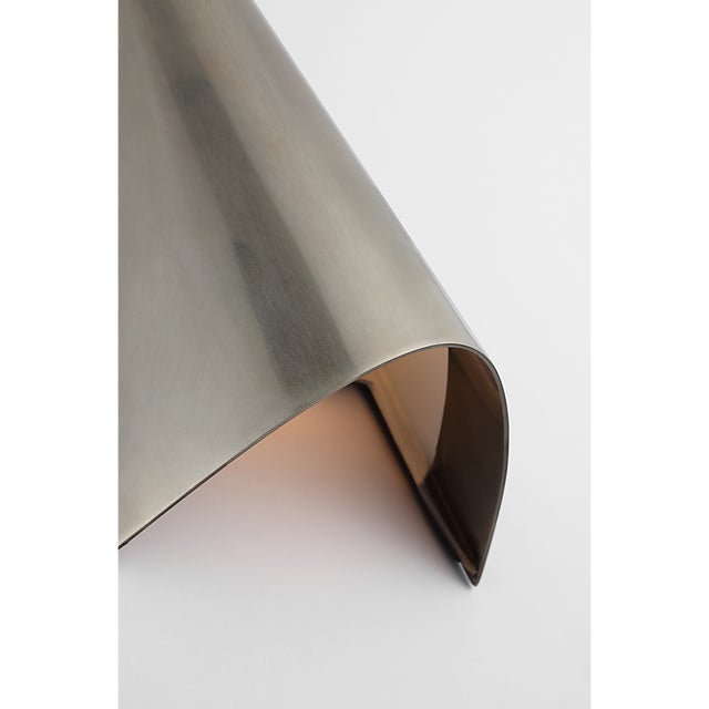 Kelly Wearstler for Visual Comfort Signature Piel 9" Indoor/Outdoor Wall Wash in Pewter For Sale - Image 11 of 12