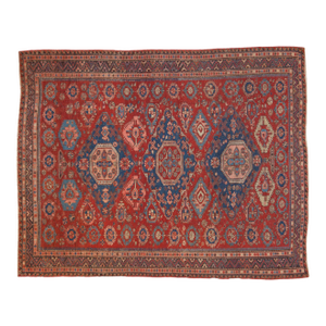 Antique Caucasian Soumac Carpet - 6'1" x 7'8"