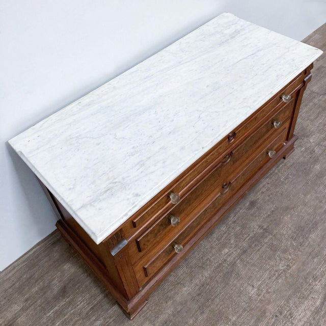 1940s Vintage Marble Top Dresser Chairish