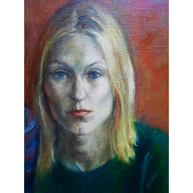 Realism Moses Soyer (1899-1974) Original Oil Painting "Two Women" For Sale - Image 3 of 5