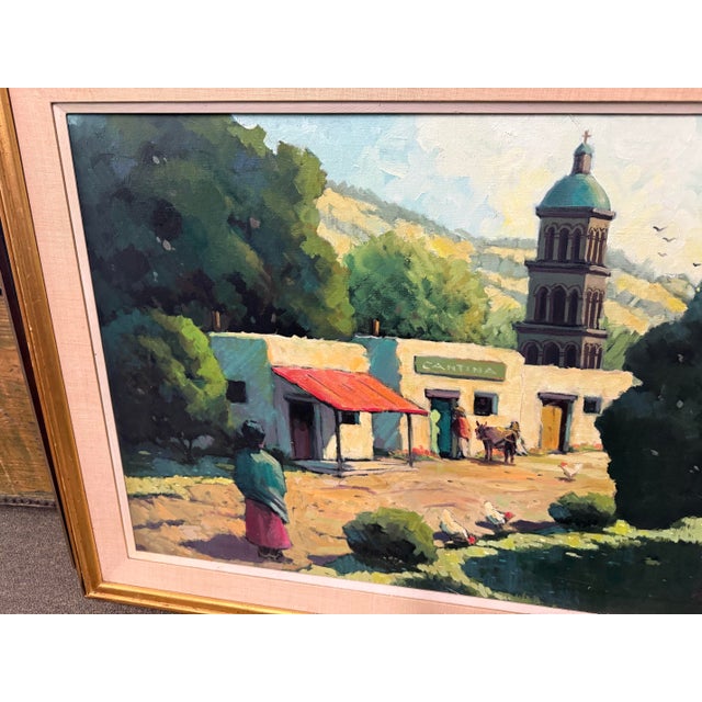 Albert Ennis Original Oil Painting "Mexican Village" 36" x 24" California Artist Framed Description Offered is a beautiful...