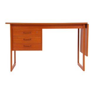 Danish Modern Teak Expandable Desk by C.A. Skov For Sale