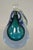 Late 20th Century Italian Murano Blue 7" Blown Art Glass Pear Fruit Gold Flecks Leaf Paperweight For Sale - Image 5 of 10