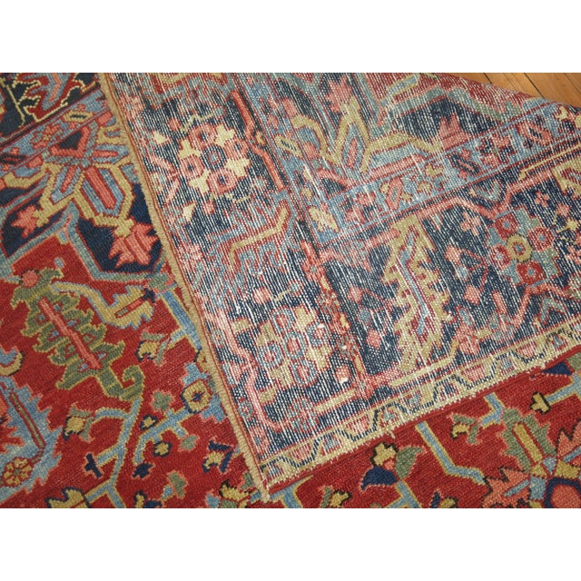 Antique Heriz Rug, 7'5'' X 9'2'' For Sale In New York - Image 6 of 11