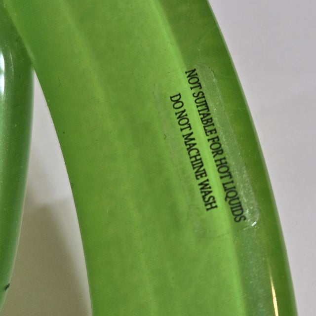 Anna Ehrner Kosta Boda Art Glass Basket Bowl by Anna Ehrner Sweden Neon Green Modernist New 2000s For Sale - Image 4 of 8