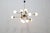Chandelier with 18 Lights in Brass and Opal Glass by Stilnovo, Italy, 1959 For Sale - Image 6 of 15