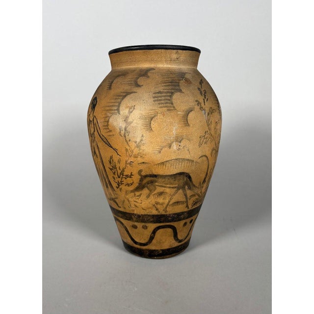 Ceramic René Buthaud (1886-1986) Large ovoid vase - The Dancers For Sale - Image 7 of 10