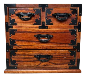 Small Vintage Wooden Drawer Cabinet, 1980s