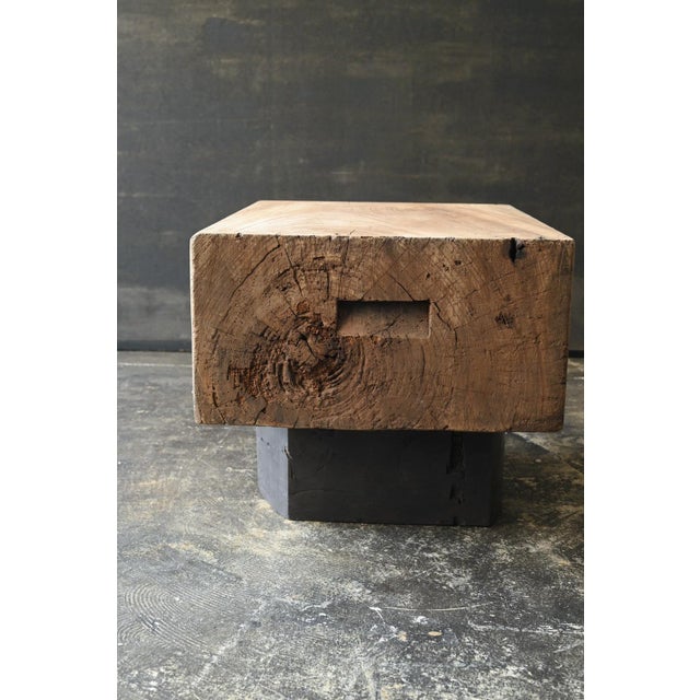 Mid 20th Century Small Old Japanese Low Table Made of Zelkova Wood/Modern Side Table For Sale - Image 12 of 18
