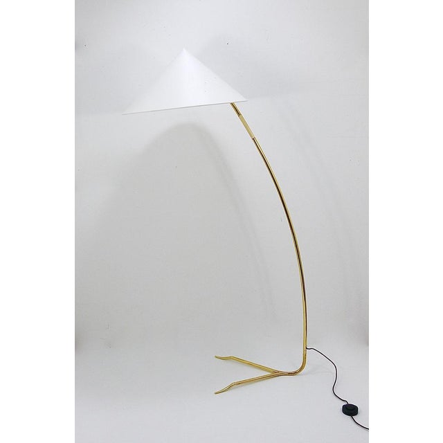 Metal Mid-Century Sumatra Brass Floor Lamp from Rupert Nikoll, Vienna, Austria, 1950s For Sale - Image 7 of 17