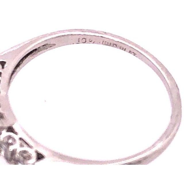 Modern Platinum Diamond Engagement Ring 0.85 Total Diamond Weight, Size 6.25 For Sale - Image 3 of 10