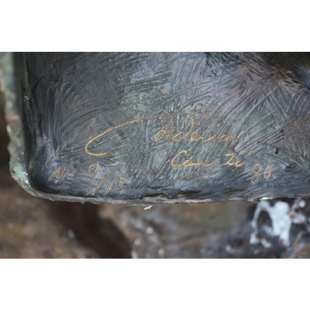 1986 Frederico Cantu Bronze Model of a Mother Nursing For Sale - Image 9 of 10
