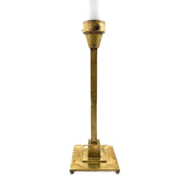 Large Brass Table Lamp by A. Boffelli, Milan, Italy, 1935 For Sale - Image 13 of 18