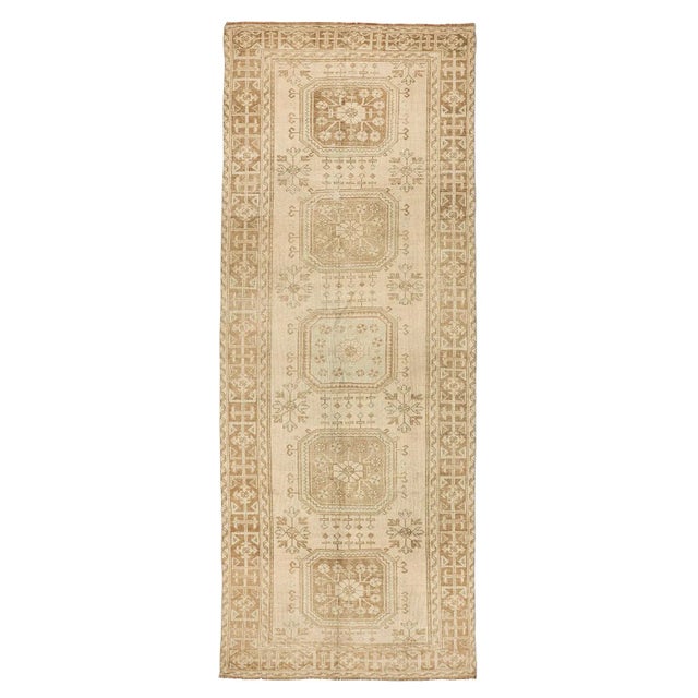 Textile Mid 20th Century Mid 20th Century Washed Out Vintage Oushak Rug For Sale - Image 7 of 7