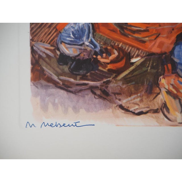Mathurin Meheut, Brittany, The Artisanal Bunkering Flotilla, 1955, Color Photogravure For Sale - Image 8 of 9