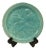 Vintage Aqua Ceramic Plate With Stand For Sale