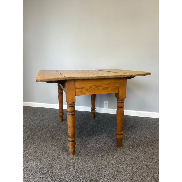 19th Century English Pine Drop Leaf Table For Sale - Image 12 of 12
