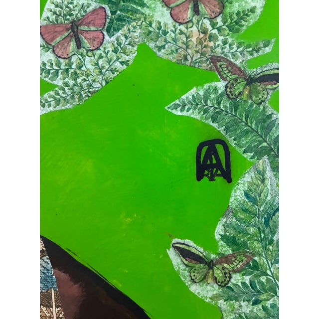 This mixed-media exploration is layered with the textures of the earth...feathers, flora, and fauna, which brings a...