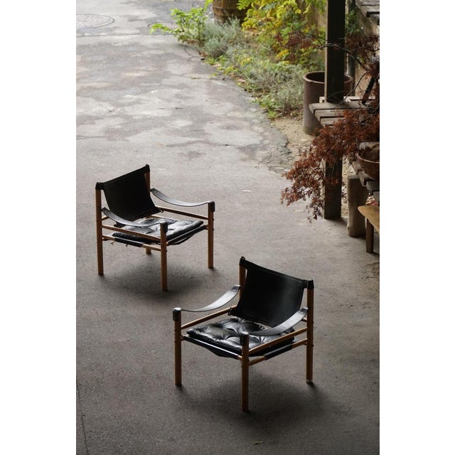Sirocco Safari Chairs attributed to Arne Norell for Arne Norell AB, Sweden, 1960s, Set of 2 For Sale - Image 17 of 18