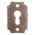 Vintage 1.625 In. Cast Iron Black Keyhole Cover For Sale