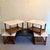 Marvelous three-piece Mid-Century Modern table set featuring a coffee table and two matching end tables. The set has...