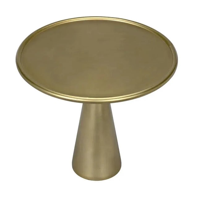 Mid-Century Modern NOIR Hiro Short Side Table, Metal with Brass Finish For Sale - Image 3 of 6