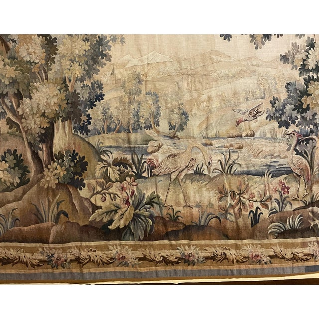 Verdure Tapestry from Aubusson, 19th Century For Sale - Image 3 of 13