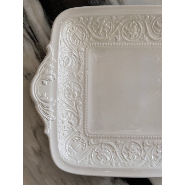 Wedgwood 1930s Art Deco Era Wedgwood Patrician Square Handled Cake Plate For Sale - Image 4 of 9