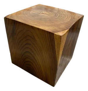 Andrianna Shamaris Sono Wood Cube Side Table