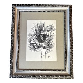 Contemporary Original Wayne Cunningham Abstract Marker Drawing For Sale