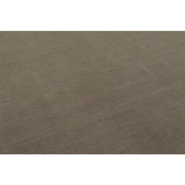 Rug & Kilim Rug & Kilim’s Modern Textural Solid Rug in Brown Tones For Sale - Image 4 of 7