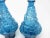 Turquoise Vintage Italian Empoli Turquoise Glass Fruit Basket Topiary Shaped Bottle Made in Italy For Sale - Image 8 of 11