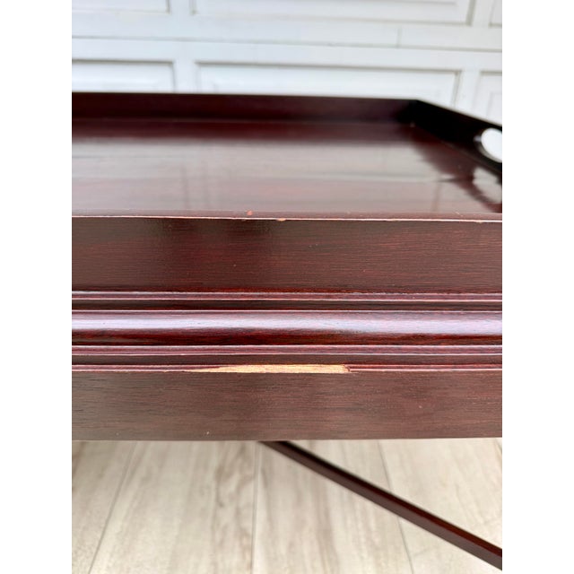 Brown Barbara Barry for Baker Mahogany Gallery Tray Top Coffee Table For Sale - Image 8 of 16