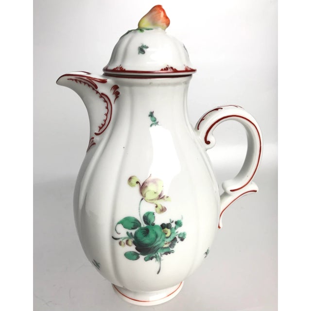 Ceramic Early 20th Century Hand-Painted Porcelain Rococo Revival Nymphenburg Dessert Set- 19 Pieces For Sale - Image 7 of 13