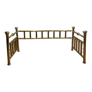 Vintage Polished Brass Twin Day Bed For Sale